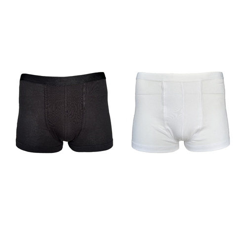 Herren Retropants Feinripp Schwarz Weiß Baumwolle Gr. M L - Bild 1 von 3