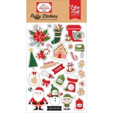 EP Puffy Stickers Have a Holly Jolly Christmas Santa Elf Baking Candy Cookies