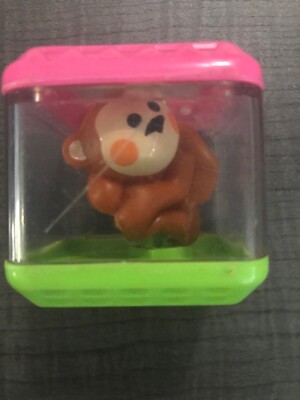 * Fisher-Price Peek a Boo Block rocking Monkey pink green