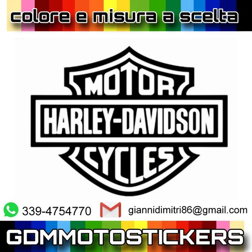 Adesivo logo HARLEY DAVIDSON misura e colore a scelta  - Picture 1 of 20