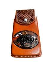 Funda Celular Vaquero De Piel Con Caballo Western Style Phone Leather Phone