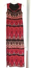 women's NINE WEST maxi dress size 6 stretch full length cool sundress (aa47)