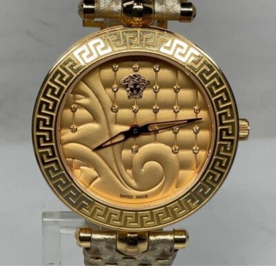 Versace Women's Vanitas Swiss Made Diamond Accented Watch GOLD VK7200014