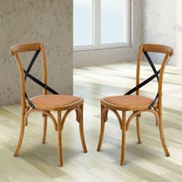 Set Of 2 Antique Wooden Dining Chairs Padded Seat Rattan Dinette Room Furniture on sale Set Of 2 Antique Wooden Dining Chairs Padded Seat Rattan Dinette Room Furniture on sale