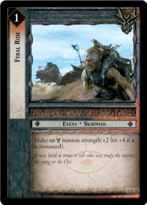 LOTR: Feral Ride [Ungraded] The Rise of Saruman Lord of the Rings TCG Decipher