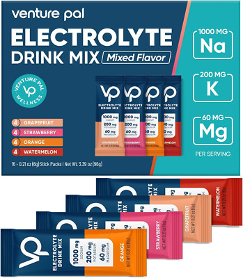 High Sodium Sugar Free Electrolytes Powder Packet - Hydration Packets with Sodiu