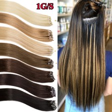 1G Micro Ring Loop Tip Beads Tip Hair Extensions 100 Real Remy Human Hair THICK