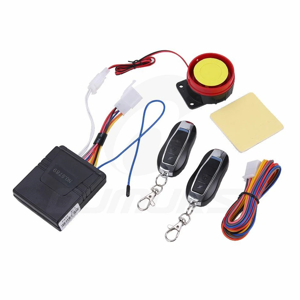 12V Universal Motorcycle Alarm System Anti-theft Security Start Control Remote - Image 2 of 4