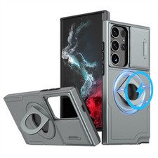 For Samsung Galaxy S24 Ultra S23 S22 S21 A54 Shockproof Mag Safe Ring Stand Case