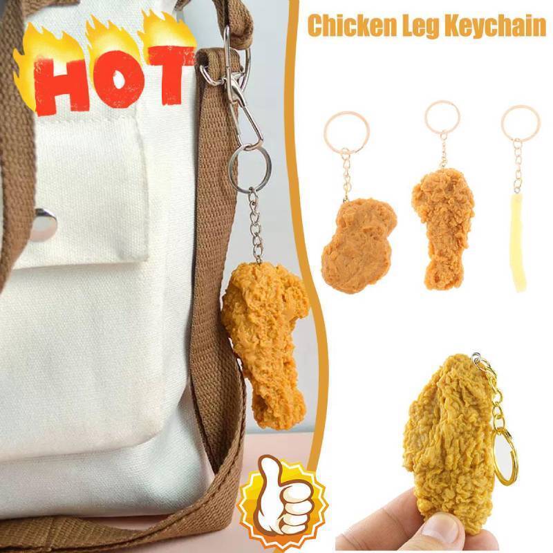 Chicken Nugget Keyring Joke Funny Novelty Keychain Birthday Gift