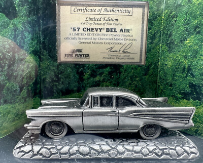 Johnny Lightning  57 Chevy Bel Air  Fine Pewter Limited Edition Never Opened VTG
