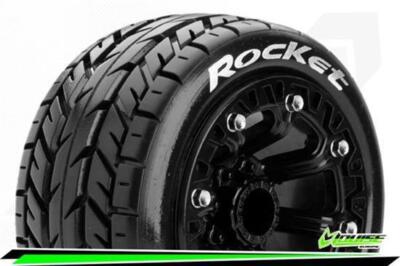 Louise ST-ROCKET 1/16 Truck Reifen Fertig Verklebt Soft 2.2'' Felgen Schwarz REVO