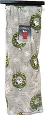 Gray SNOOPY  Woodstock Snowflake Wreath Plush Throw Blanket 50x70 inch