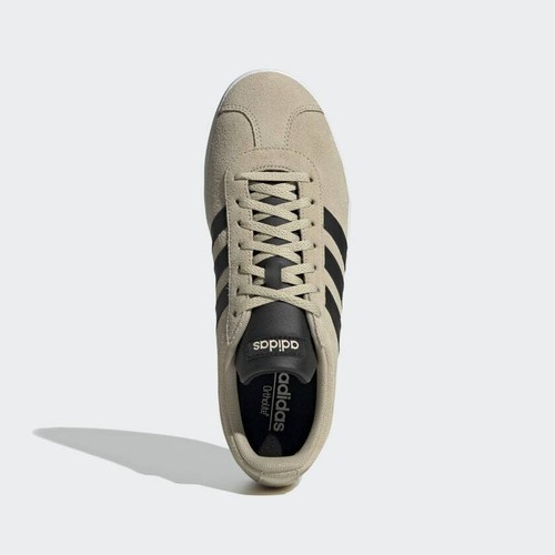 adidas VL COURT 2.0 Trainers Beige/Black/White UK Size 6 EUR 39.5 - Genuine - Picture 9 of 12