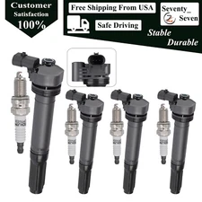 68070492AC 4pcs Ignition Coil and Spark Plug Kit For 2012-2017 Fiat 500 1.4L