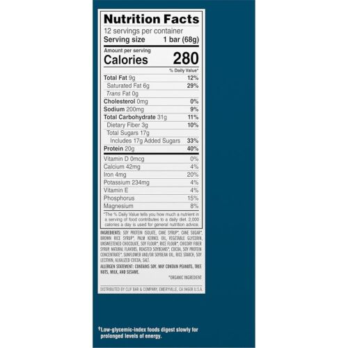 CLIF Builders Chocolate Mint Flavor Protein Bars 2.40oz (Pack Of 12) - Picture 4 of 4