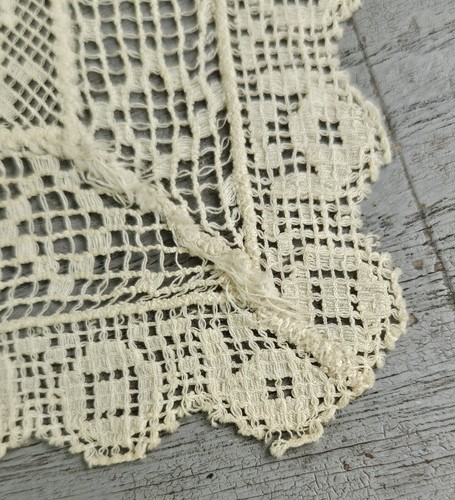 Antique Victorian Lace Linen Handkerchief Birds Double Phoenix - Picture 9 of 21