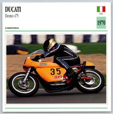 Ducati Desmo 475 Competition 1970 Italy Edito Service Atlas Motorcycle Card