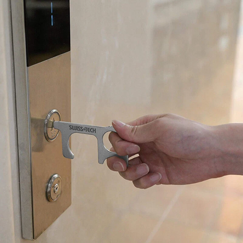 SWISS+TECH 3 PCS EDC Door Opener Tool & Non-Contact Keychain for Outdoor Public - Image 2 of 4