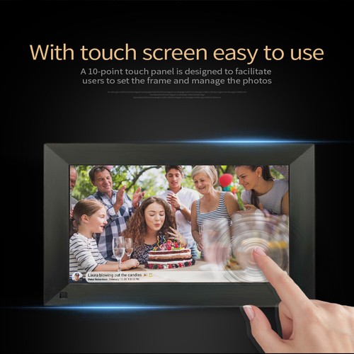 10" 16GB WiFi Digital Photo Frame HD IPS Display Touch Screen Electronic Album - Picture 8 of 12