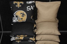 NEW ORLEANS SAINTS 8 CORNHOLE BEAN BAG NFL CAMPING TRAVEL