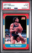 1986 FLEER BASKETBALL #115 KELLY TRIPUCKA PSA EX/MT 6 152805417