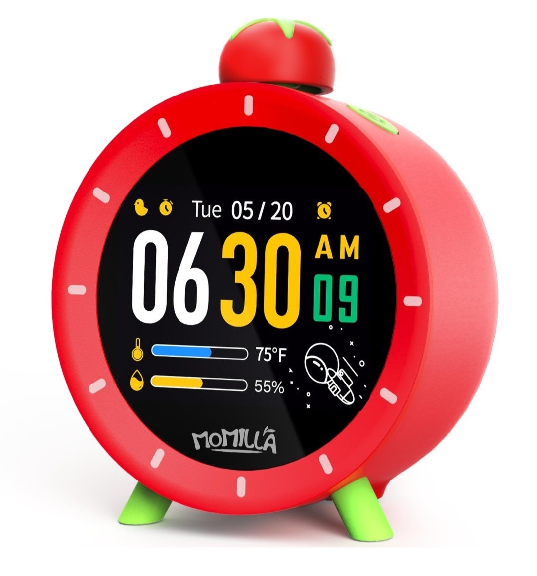 Kids Alarm Clock for Bedrooms, Colorful Display 7-Day Programmable 4 Alarms, ...