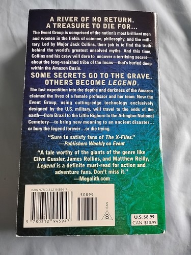 Legend : An Event Group Thriller by David L. Golemon (2007, Trade Paperback) - Picture 2 of 2