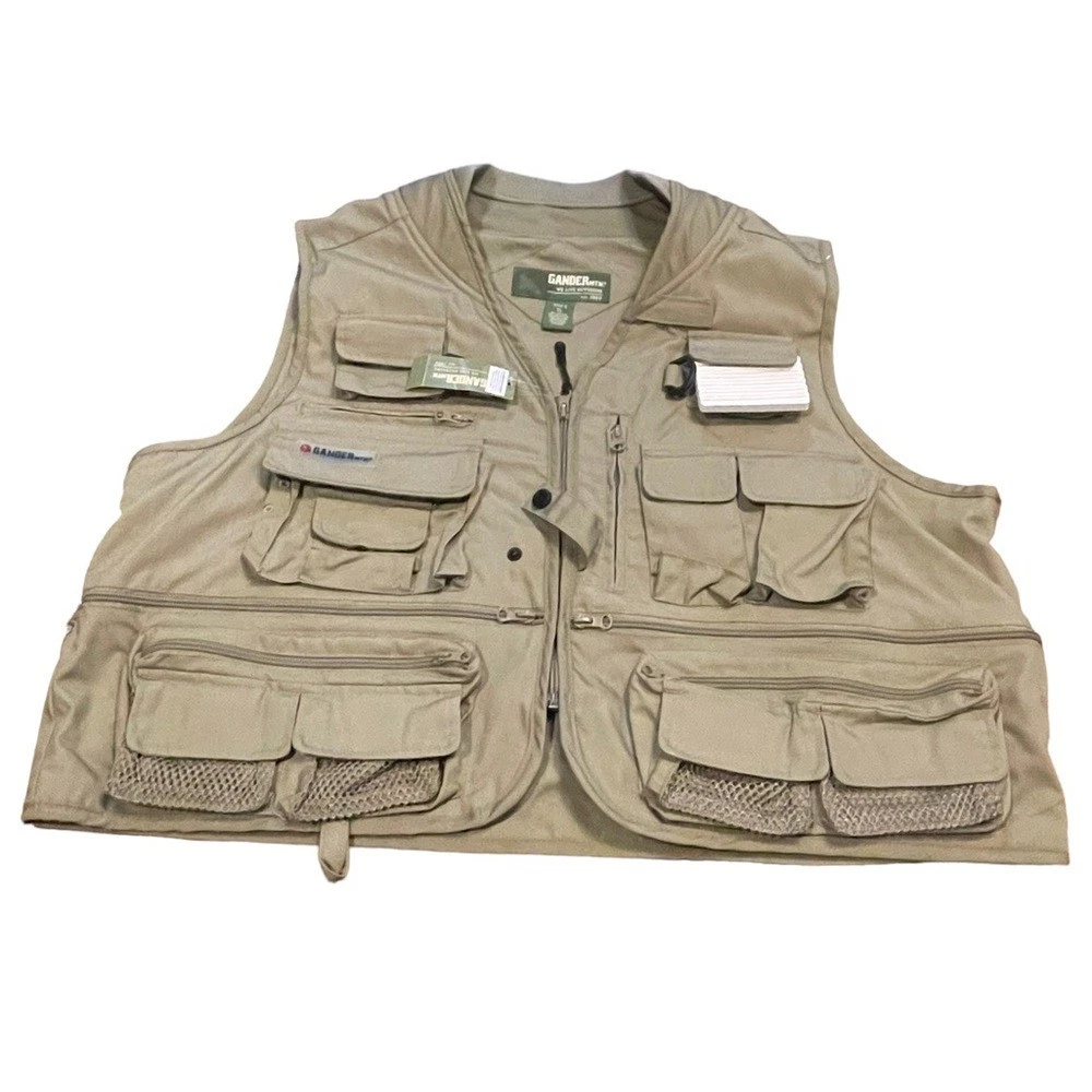 Fly Fishing Vest XL Gander Mtn Guide Series New without tags Cargo Pockets NWT