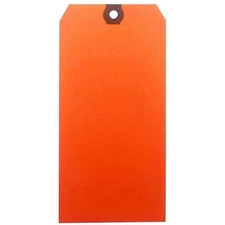 Zoro Select 61Kt93 Blank Shipping Tag,Paper,Orange,Pk1000