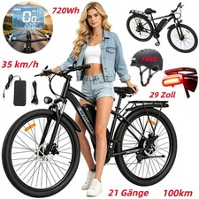 E-MTB 29 Zoll Herren Elektrofahrrad 48V 15Ah E-Mountainbike 35km/h 21-Gang …