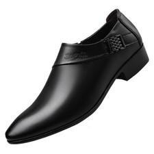Men's Genuine Leather Business Formal Dress Shoes Breathable Office Dress Shoes
