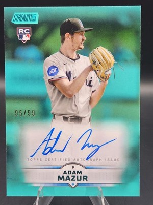 2025 Topps Stadium Club Autograph #SCBA-AMA Adam Mazur RC Turquoise /99 Marlins 
