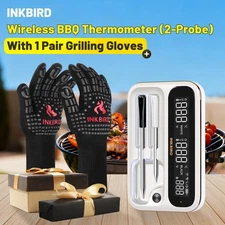 INKBIRD Wireless Meat Thermometer Outdoor Cooking BBQ Gloves WiFi Unlimited Rang