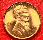 1941-P Lincoln Wheat Cent Penny GEM RED BU From an Original Bank Roll