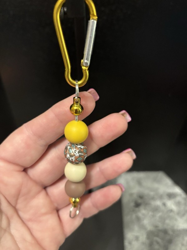 Brown And Yellow Keychain 