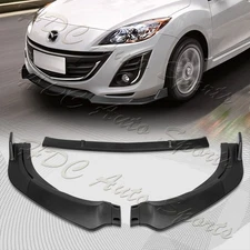 For 2010-2013 Mazda 3 MS-Style JDM Matt Black Front Bumper Lip Body Kit Spoiler