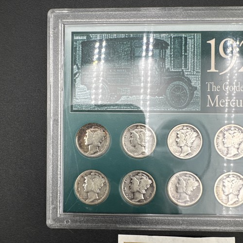 The Golden Years of the Mercury Dime Three Decades Set 1920s, 30s, & 40s Silver - Bild 2 von 20