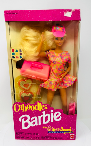 1992 Caboodles Barbie 3157 Mattel Doll With Glitter Beach Makeup New In Box