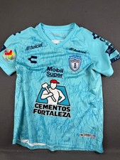Charly Mens Blue Pachuca Club De Soccer Jersey Liga MX Short Sleeve Graphic S