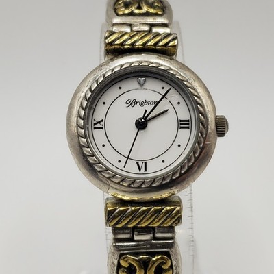 Brighton Camden Womens Watch 24MM Reversible Brown Black Bands New Battery