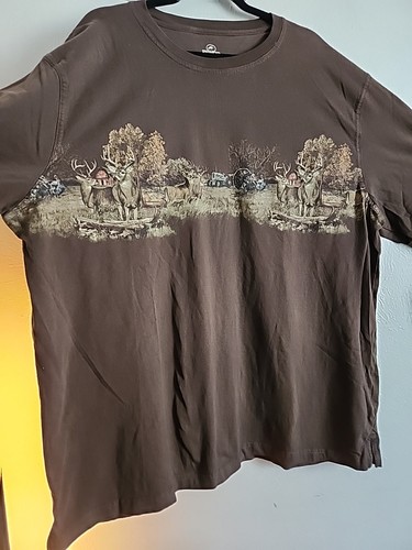 Men’s Redhead Long Sleeve Shirt Size 3XL Brown DEER SCENE WILD TURKEY BARN - Picture 1 of 6