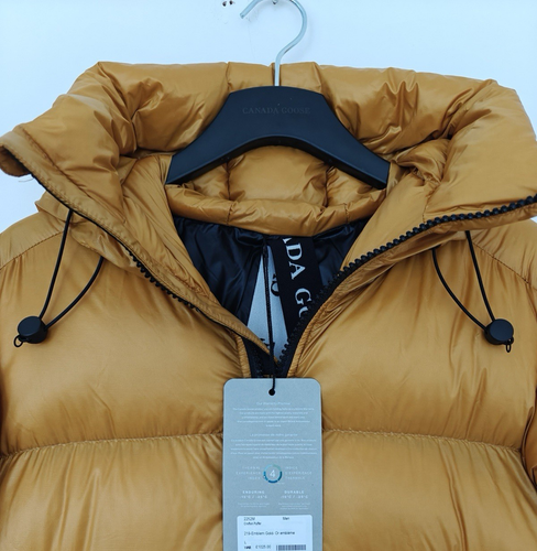 Canada Goose Crofton Puffer Emblem Gold Mustard Large Duck Down 25833G - Picture 3 of 14