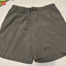 Columbia Hiking Shorts Mens Large Lg 8" Inseam Gray Belted Mesh Lined Outdoor