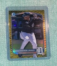 2024 Bowman Chrome Prospects Thayron Liranzo BDC-168 Gold Reptilian /75 Tigers