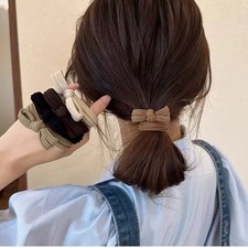 Lot 5 Boho Elastic Rubber Hair Bands for Women High Ponytail Bun Decoration