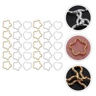 450 pcs  DIY Craft Accessories Open Ring Creative Star Heart (Golden,Silver)