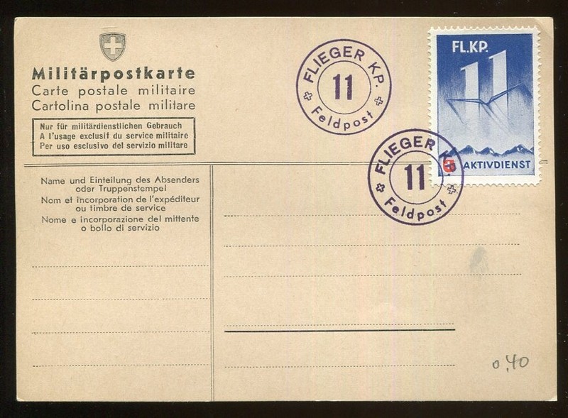 Switzerland Military card  Flieger  (Aviation) #68