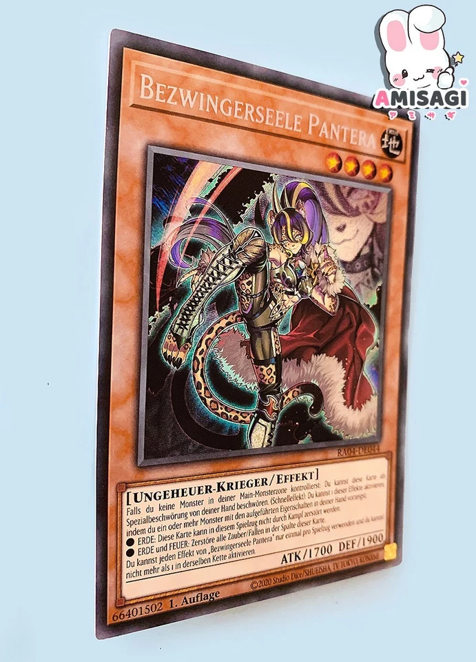 Yu-Gi-Oh! - Card Conqueror Soul Panther - RA04-DE044 Secret Rare TCG German - Image 2 of 3