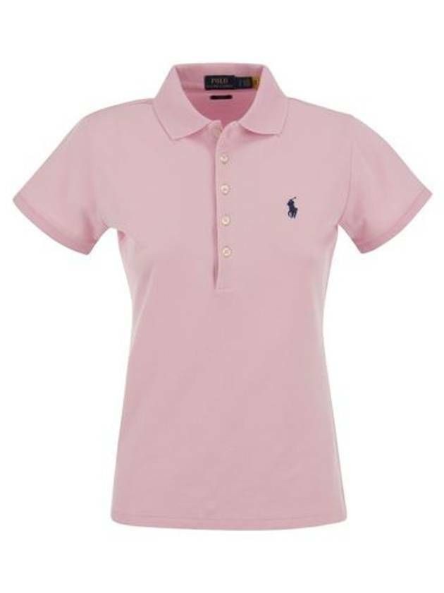 Polo Ralph Lauren ricamata logo pony cotone elasticizzato manica corta polo